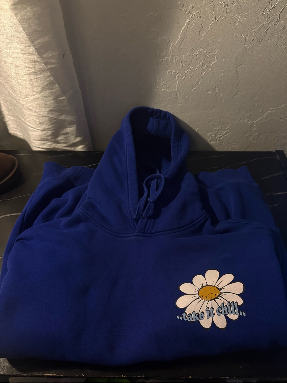 H&M Deep Navy Relaxed-Fit Pullover Hoodie